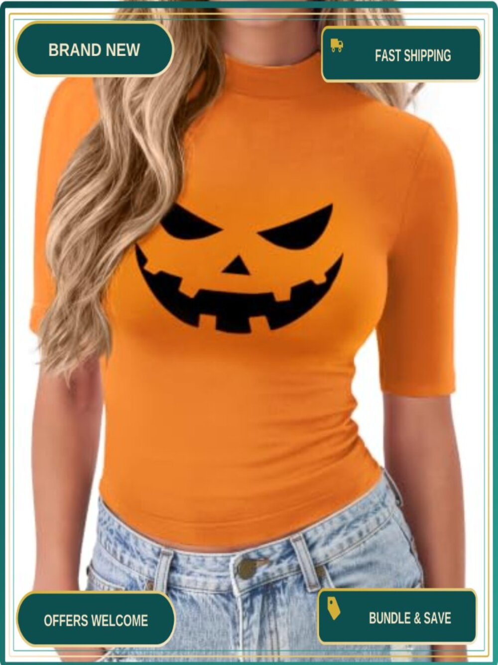 Zeagoo Womens Mock Neck Short Sleeve Slim Fit Basic Tee